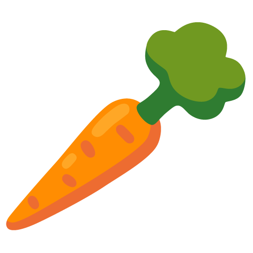 Google design of the carrot emoji verson:Noto Color Emoji 15.0