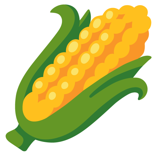 Google design of the ear of corn emoji verson:Noto Color Emoji 15.0
