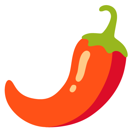 Google design of the hot pepper emoji verson:Noto Color Emoji 15.0