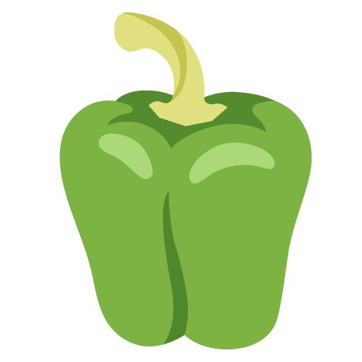 Google design of the bell pepper emoji verson:Noto Color Emoji 15.0