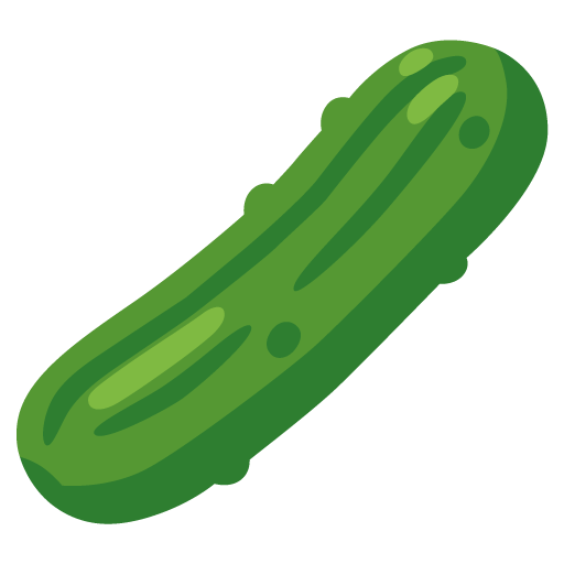 Google design of the cucumber emoji verson:Noto Color Emoji 15.0