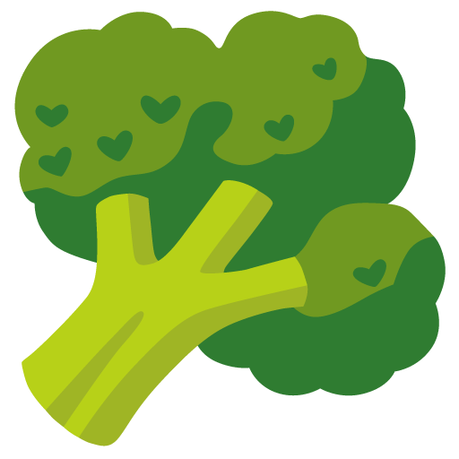 Google design of the broccoli emoji verson:Noto Color Emoji 15.0