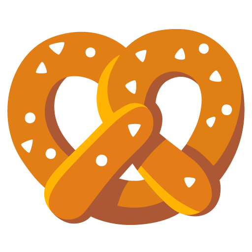 Google design of the pretzel emoji verson:Noto Color Emoji 15.0