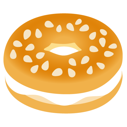 Google design of the bagel emoji verson:Noto Color Emoji 15.0