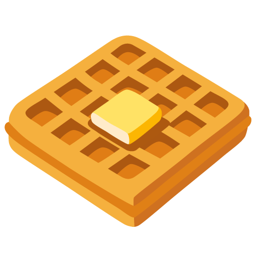 Google design of the waffle emoji verson:Noto Color Emoji 15.0