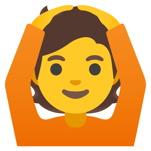 Google design of the person gesturing OK emoji verson:Noto Color Emoji 15.0