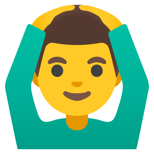Google design of the man gesturing OK emoji verson:Noto Color Emoji 15.0