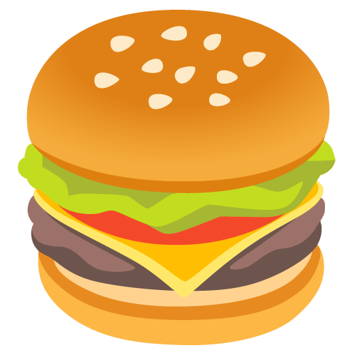 Google design of the hamburger emoji verson:Noto Color Emoji 15.0