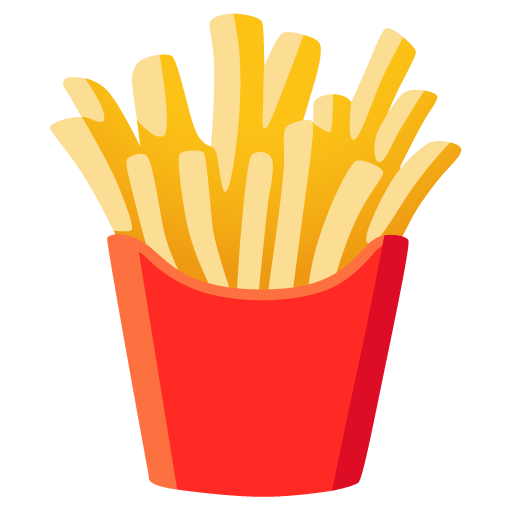 Google design of the french fries emoji verson:Noto Color Emoji 15.0