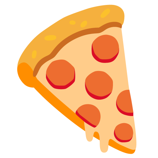 Google design of the pizza emoji verson:Noto Color Emoji 15.0