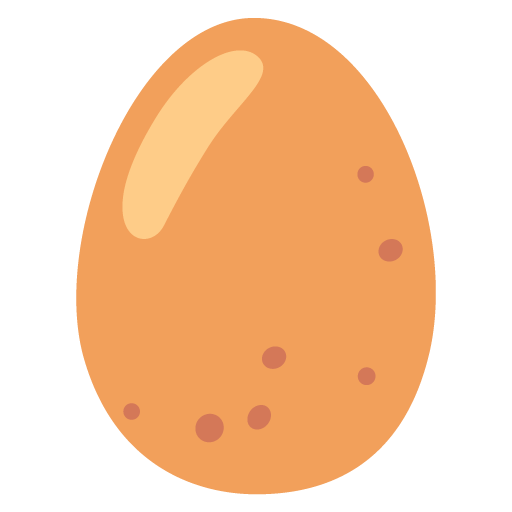 Google design of the egg emoji verson:Noto Color Emoji 15.0