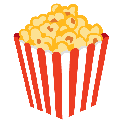 Google design of the popcorn emoji verson:Noto Color Emoji 15.0