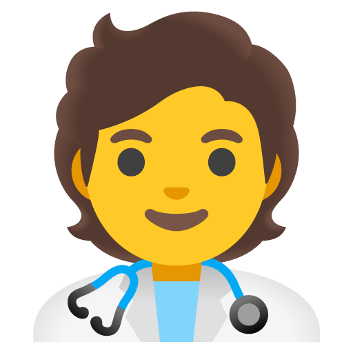 Google design of the health worker emoji verson:Noto Color Emoji 15.0