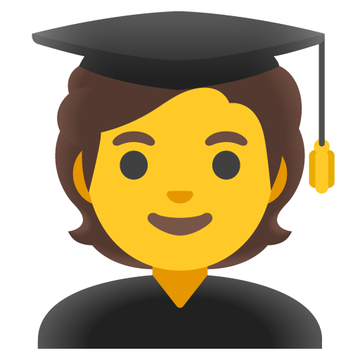 Google design of the student emoji verson:Noto Color Emoji 15.0