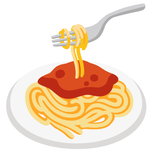Google design of the spaghetti emoji verson:Noto Color Emoji 15.0