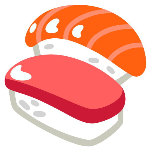 Google design of the sushi emoji verson:Noto Color Emoji 15.0