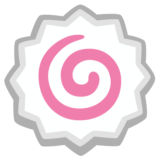 Google design of the fish cake with swirl emoji verson:Noto Color Emoji 15.0