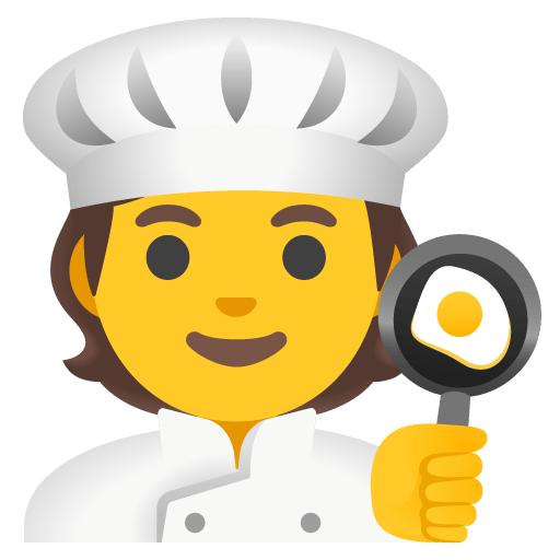 Google design of the cook emoji verson:Noto Color Emoji 15.0