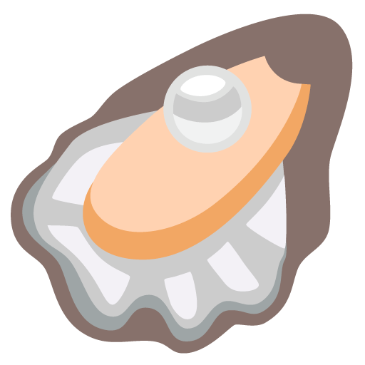 Google design of the oyster emoji verson:Noto Color Emoji 15.0