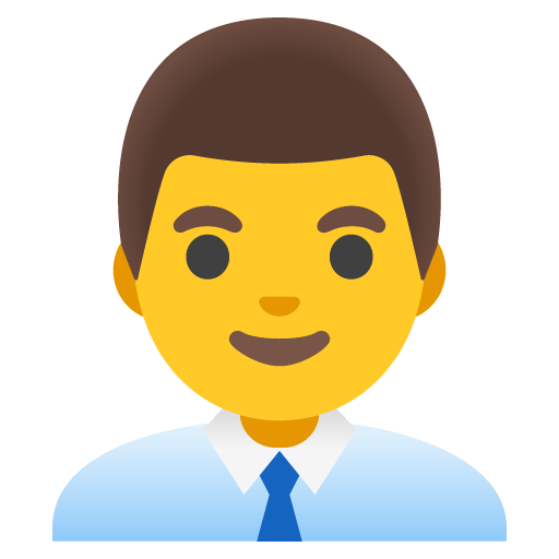 Google design of the man office worker emoji verson:Noto Color Emoji 15.0