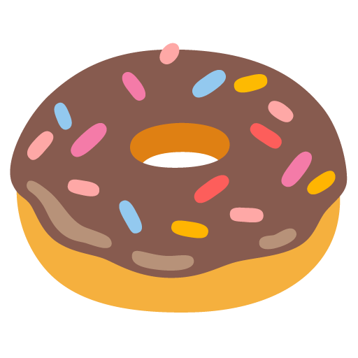 Google design of the doughnut emoji verson:Noto Color Emoji 15.0
