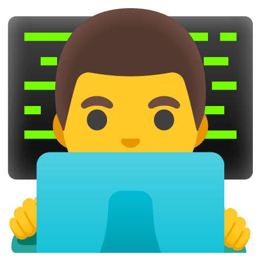 Google design of the man technologist emoji verson:Noto Color Emoji 15.0