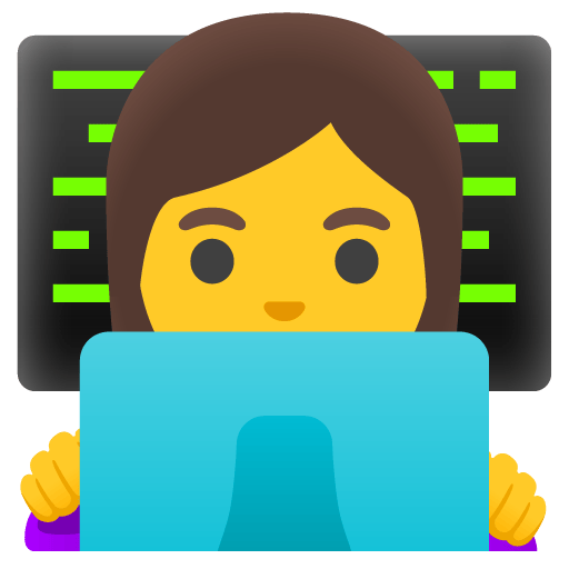 Google design of the woman technologist emoji verson:Noto Color Emoji 15.0