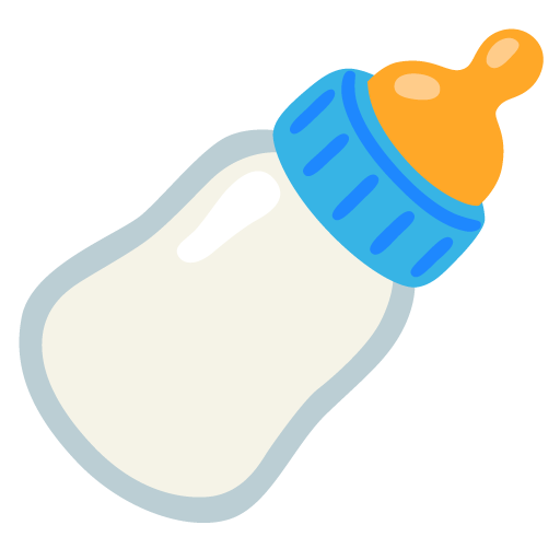 Google design of the baby bottle emoji verson:Noto Color Emoji 15.0