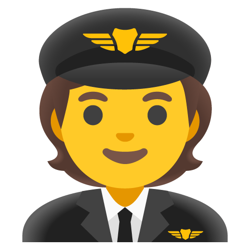 Google design of the pilot emoji verson:Noto Color Emoji 15.0