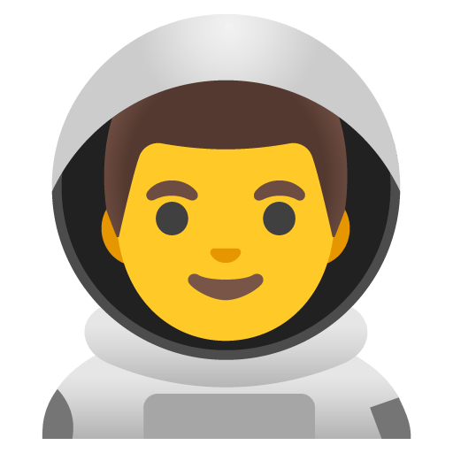 Google design of the man astronaut emoji verson:Noto Color Emoji 15.0