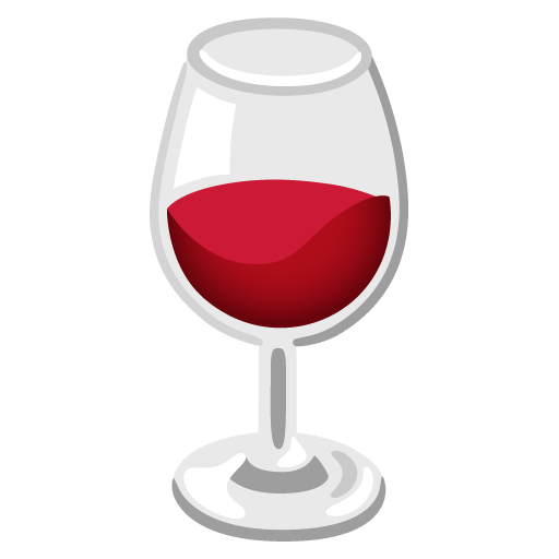 Google design of the wine glass emoji verson:Noto Color Emoji 15.0