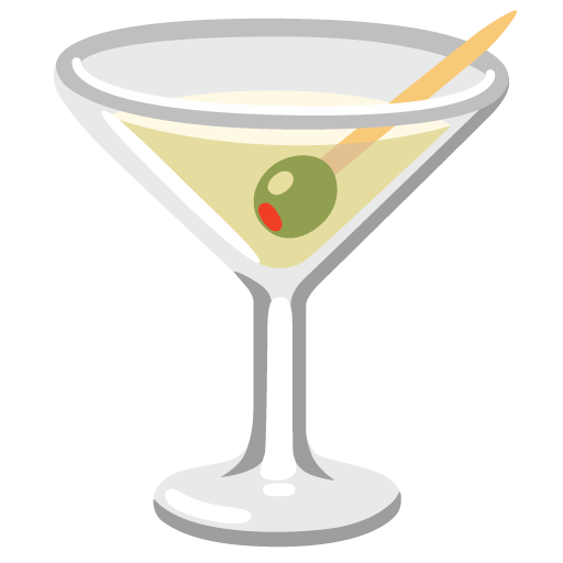 Google design of the cocktail glass emoji verson:Noto Color Emoji 15.0