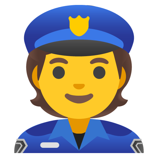 Google design of the police officer emoji verson:Noto Color Emoji 15.0