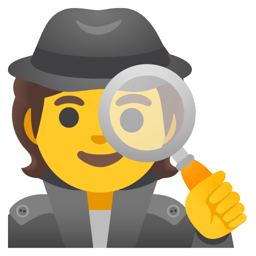 Google design of the detective emoji verson:Noto Color Emoji 15.0