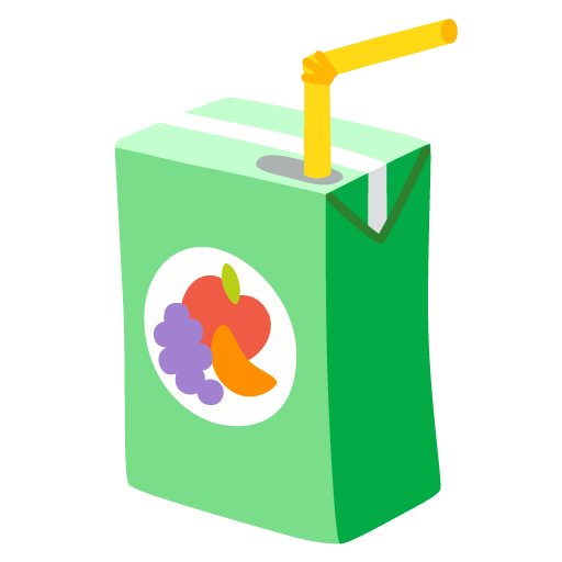 Google design of the beverage box emoji verson:Noto Color Emoji 15.0