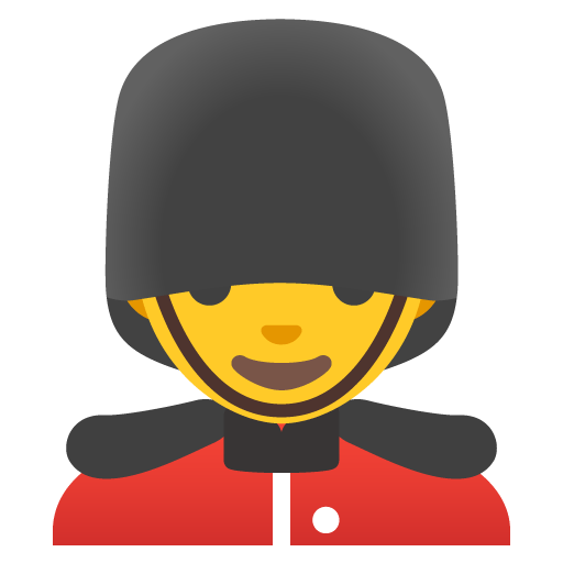 Google design of the man guard emoji verson:Noto Color Emoji 15.0