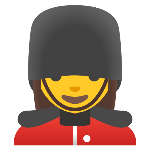 Google design of the woman guard emoji verson:Noto Color Emoji 15.0