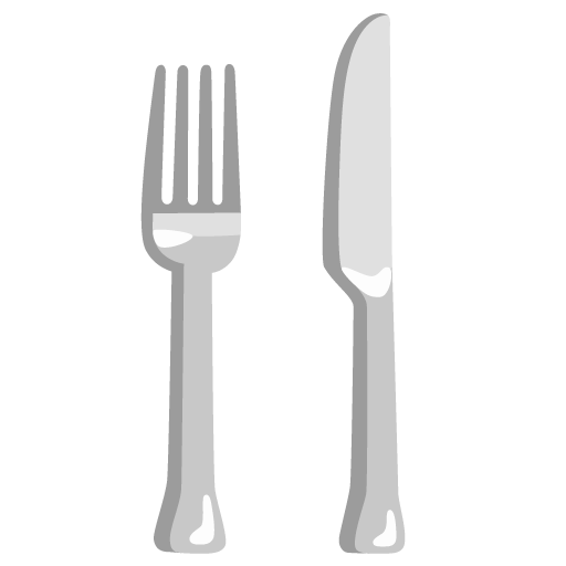 Google design of the fork and knife emoji verson:Noto Color Emoji 15.0