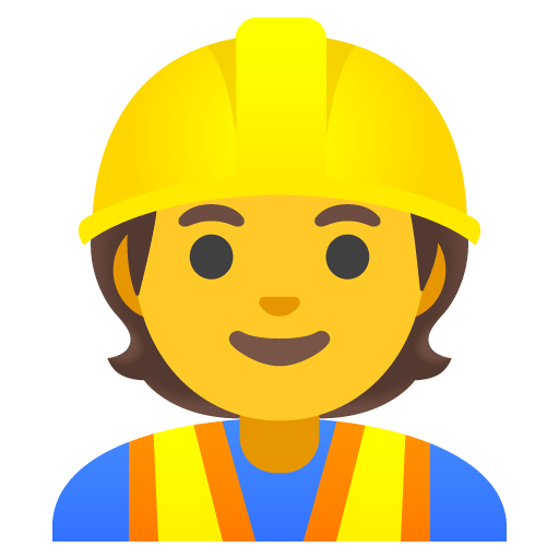 Google Google design of the construction worker emoji verson:Noto Color Emoji 15.0
