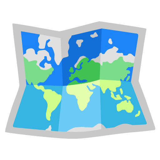 Google design of the world map emoji verson:Noto Color Emoji 15.0