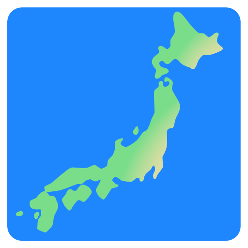 Google design of the map of Japan emoji verson:Noto Color Emoji 15.0