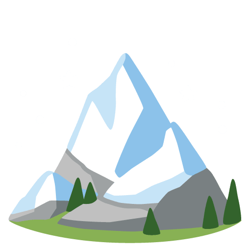 Google design of the snow-capped mountain emoji verson:Noto Color Emoji 15.0