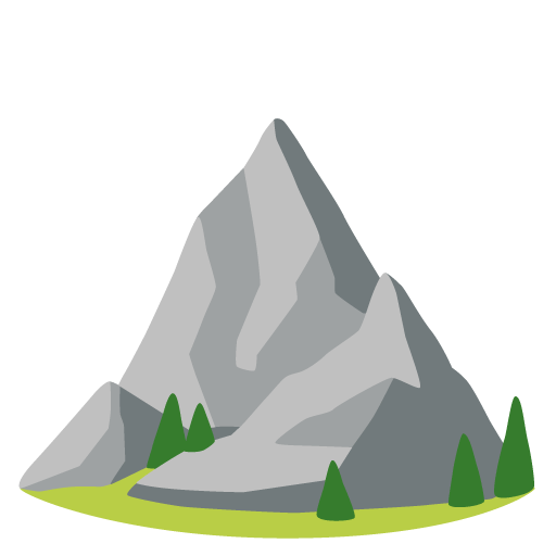 Google design of the mountain emoji verson:Noto Color Emoji 15.0