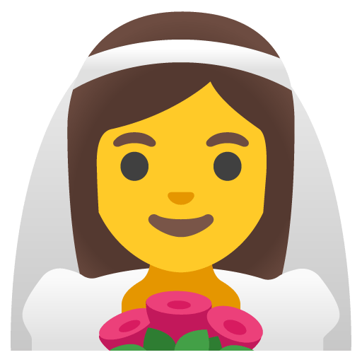 Google design of the woman with veil emoji verson:Noto Color Emoji 15.0