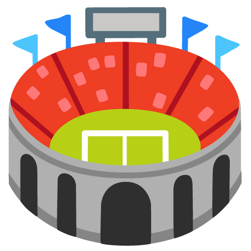 Google design of the stadium emoji verson:Noto Color Emoji 15.0
