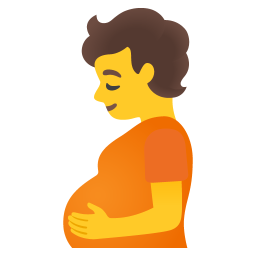 Google design of the pregnant person emoji verson:Noto Color Emoji 15.0