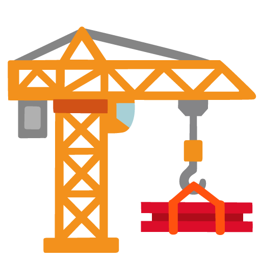Google design of the building construction emoji verson:Noto Color Emoji 15.0