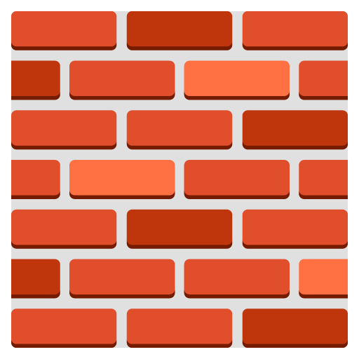 Google design of the brick emoji verson:Noto Color Emoji 15.0
