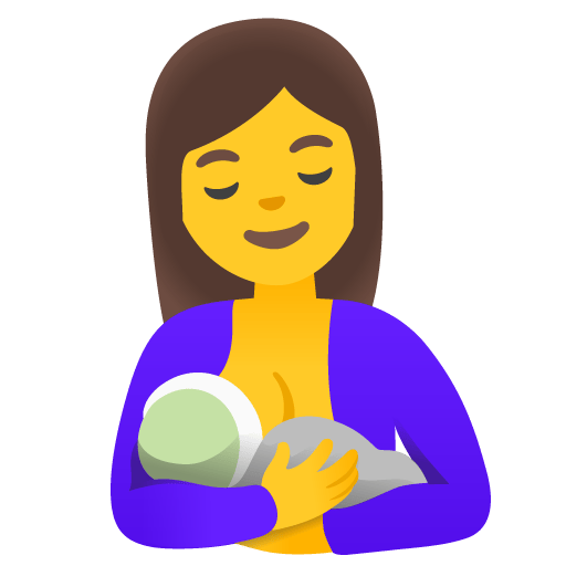 Google design of the breast-feeding emoji verson:Noto Color Emoji 15.0