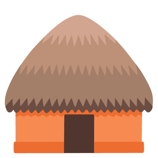 Google design of the hut emoji verson:Noto Color Emoji 15.0